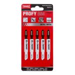 Casa si Gradina - Constructii - Scule electrice si accesorii - Accesorii fierastraie electrice - Panza, lama, fierastrau pendular, pentru metal, profi, BIM, prindere tip T, set 5 buc, 76 mm, Beorol - Infinity.ro