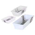 Casa si Gradina - Mobilier - Organizare si depozitare - Organizatoare pentru sertare si dulapuri - Organizator modular pentru sertar, cu 3 compartimente antiderapante, alb, dimensiuni diferite - Infinity.ro