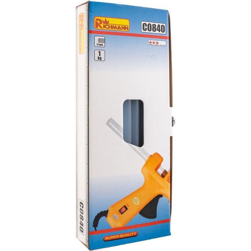 Casa si Gradina/Constructii/Scule electrice si accesorii/Accesorii pistoale de lipit - Baton silicon pentru pistol lipit, transparent, 35 buc, 1 kg, 11x270 mm, Richmann - Infinity.ro