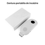 Ingrijire personala si Cosmetice - Sanatate si wellness - Articole wellness - Aparate si dispozitive de masaj - Centura abdominala cu incalzire si masaj, CRISTALIS SALE™, anti dureri menstruale si lombare, reincarcabila, alb - Infinity.ro