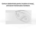 Ingrijire personala si Cosmetice - Sanatate si wellness - Articole wellness - Aparate si dispozitive de masaj - Centura abdominala cu incalzire si masaj, CRISTALIS SALE™, anti dureri menstruale si lombare, reincarcabila, alb - Infinity.ro