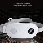 Ingrijire personala si Cosmetice - Sanatate si wellness - Articole wellness - Aparate si dispozitive de masaj - Centura abdominala cu incalzire si masaj, CRISTALIS SALE™, anti dureri menstruale si lombare, reincarcabila, alb - Infinity.ro