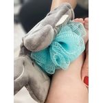 Jucarii, Copii si Bebe - Igiena si ingrijire - Baia bebelusului - Cadite bebe si accesorii baie - Buretel de baie tip manusa Elefantel, BabyJem, 9x11 cm (Culoare: Gri) - Infinity.ro