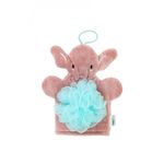 Jucarii, Copii si Bebe - Igiena si ingrijire - Baia bebelusului - Cadite bebe si accesorii baie - Buretel de baie tip manusa Elefantel, BabyJem, 9x11 cm (Culoare: Gri) - Infinity.ro