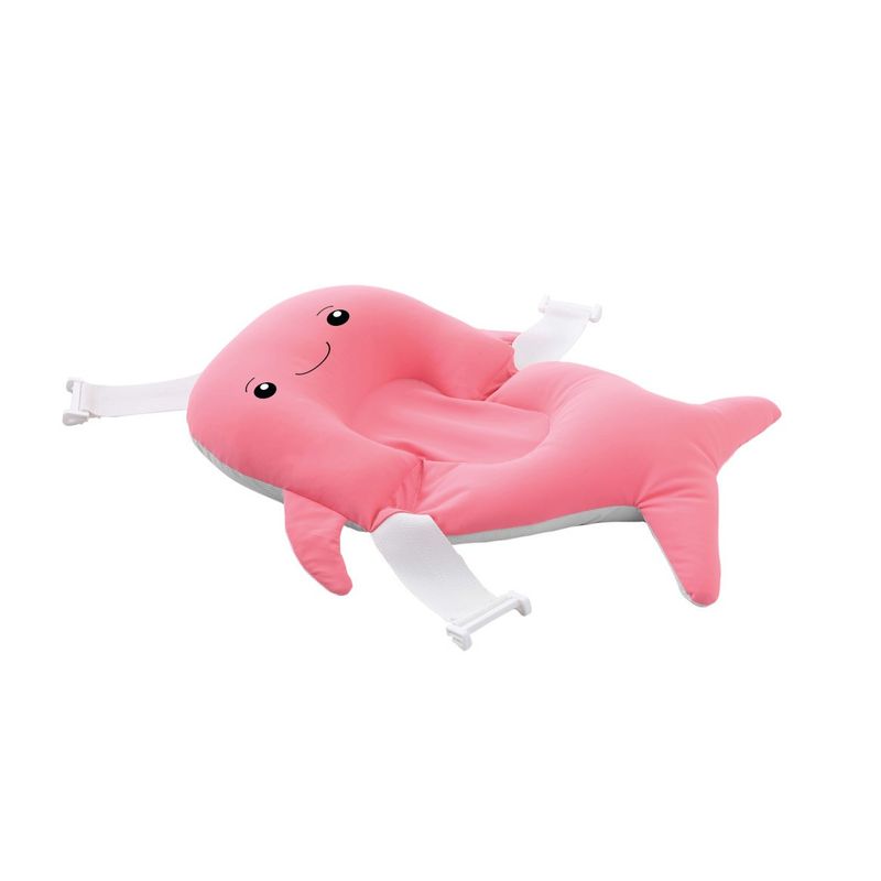 Jucarii, Copii si Bebe - Igiena si ingrijire - Baia bebelusului - Cadite bebe si accesorii baie - Salteluta suport pentru baita Balena, BabyJem, 35x50 cm (Culoare: Roz) - Infinity.ro