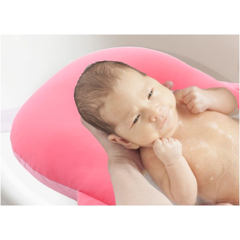 Jucarii, Copii si Bebe - Igiena si ingrijire - Baia bebelusului - Cadite bebe si accesorii baie - Salteluta suport pentru baita Balena, BabyJem, 35x50 cm (Culoare: Roz) - Infinity.ro