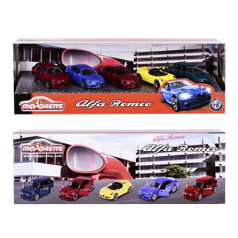 Jucarii, Copii si Bebe - Jucarii si jocuri - Vehicule si jucarii cu telecomanda - Masinute - Majorette masinute metalice set 5 masini alfa romeo - Infinity.ro