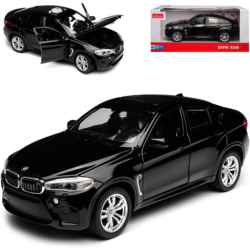 Jucarii, Copii si Bebe - Jucarii si jocuri - Vehicule si jucarii cu telecomanda - Masinute - Masinuta metalica bmw x6m negru scara 1 la 24 - Infinity.ro