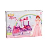 Jucarii, Copii si Bebe - Jucarii si jocuri - Jucarii de rol - Instrumente muzicale de jucarie - Bucatarie din plastic pentru copii, cu accesorii de bucatarie, roz-mov - Infinity.ro