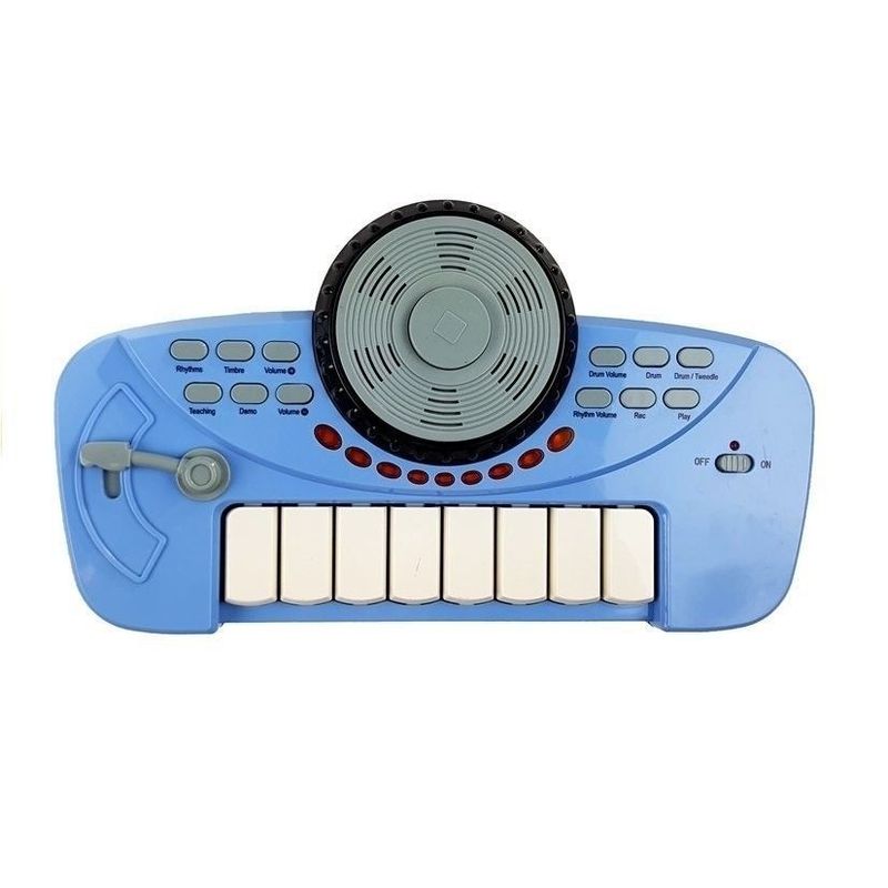 Jucarii, Copii si Bebe - Jucarii si jocuri - Jucarii de rol - Instrumente muzicale de jucarie - Set de tobe muzicale de jucarie pentru copii, cu scaunel, microfon si mixer, roz, LeanToys, 4835 - Infinity.ro