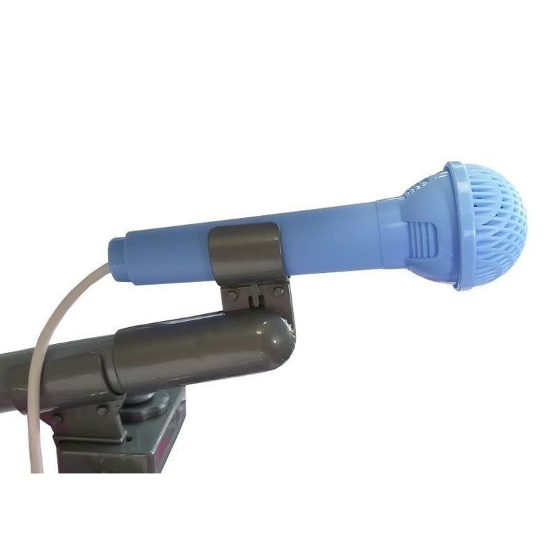 Jucarii, Copii si Bebe - Jucarii si jocuri - Jucarii de rol - Instrumente muzicale de jucarie - Set de tobe muzicale de jucarie pentru copii, cu scaunel, microfon si mixer, roz, LeanToys, 4835 - Infinity.ro