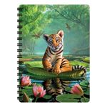 Carti si Birotica - Papetarie - Agende si calendare - Agende si carnete - Carnetel zoo, cu spirala, 3D, "LiveLife - Tiger lily" - Infinity.ro