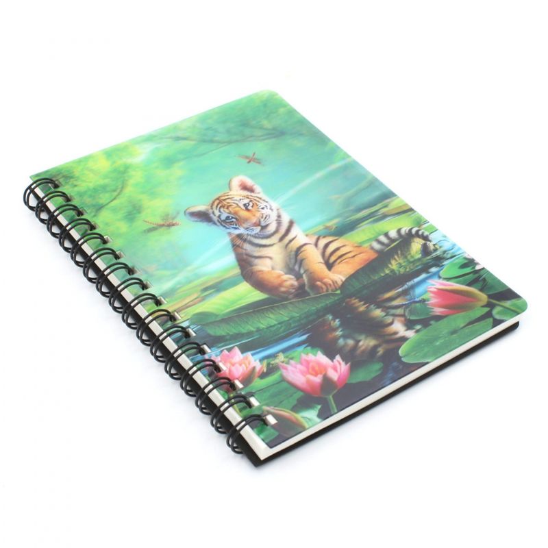 Carti si Birotica - Papetarie - Agende si calendare - Agende si carnete - Carnetel zoo, cu spirala, 3D, "LiveLife - Tiger lily" - Infinity.ro
