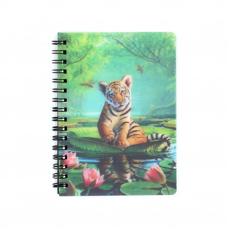 Carti si Birotica - Papetarie - Agende si calendare - Agende si carnete - Carnetel zoo, cu spirala, 3D, "LiveLife - Tiger lily" - Infinity.ro