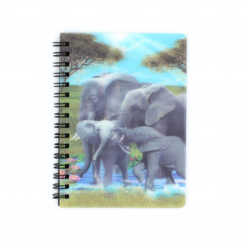 Carti si Birotica - Papetarie - Agende si calendare - Agende si carnete - Carnetel zoo, cu spirala, 3D, "LiveLife - Pachyderm pals" - Infinity.ro