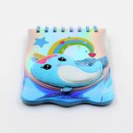 Carti si Birotica - Papetarie - Agende si calendare - Agende si carnete - Carnetel, 3D, Delfin unicorn, 80 pagini - Infinity.ro