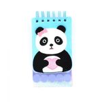 Carti si Birotica - Papetarie - Agende si calendare - Agende si carnete - Carnetel, multicolor, 3D, Panda cu fundita si inimioara, 120 pagini - Infinity.ro