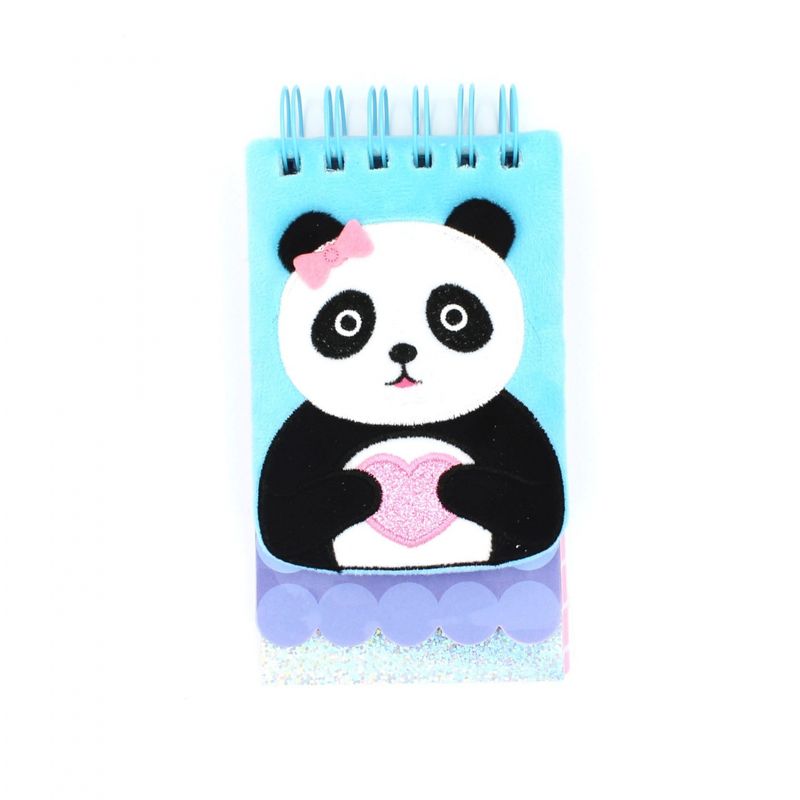 Carti si Birotica - Papetarie - Agende si calendare - Agende si carnete - Carnetel, multicolor, 3D, Panda cu fundita si inimioara, 120 pagini - Infinity.ro