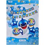 Casa si Gradina - Decoratiuni - Decoratiuni petrecere - Baloane - Set arcada cu baloane Baby Shark - Happy Birthday, KidMania®, 41 bucati - Infinity.ro