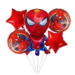 Casa si Gradina - Decoratiuni - Decoratiuni petrecere - Baloane - Buchet 5 baloane folie Spiderman KidMania® Happy Party, 70x45 cm - Infinity.ro