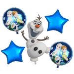 Casa si Gradina - Decoratiuni - Decoratiuni petrecere - Baloane - Buchet 5 baloane folie Olaf KidMania® Frozen, 60x45 cm - Infinity.ro