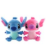 Jucarii, Copii si Bebe - Jucarii si jocuri - Jucarii de plus - Set 2 jucarii de plus Stitch si Angel KidMania® cu ventuza, Lilo si Stitch, pentru copii - Infinity.ro