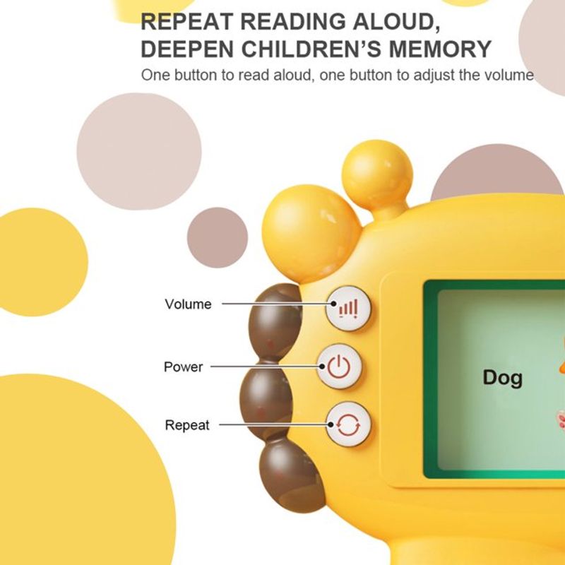 Jucarii, Copii si Bebe - Jucarii si jocuri - Jucarii & jocuri educative - Jucarii interactive - Jucarie educativa Montessori pentru copii, 60 carduri, incarcare MicroUSB, 2 ani+, Girafa galbena, bebeLOGIC™ - Infinity.ro