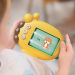 Jucarii, Copii si Bebe - Jucarii si jocuri - Jucarii & jocuri educative - Jucarii interactive - Jucarie educativa Montessori pentru copii, 60 carduri, incarcare MicroUSB, 2 ani+, Girafa galbena, bebeLOGIC™ - Infinity.ro