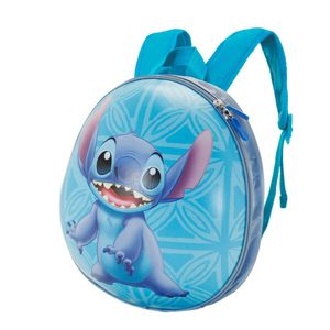 Ghiozdan copii Disney Stitch eggy, design 3D, Albastru, 24 x 28 x 10 cm 24 x 28 x 10 cm Albastru