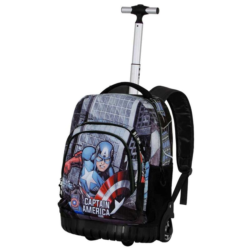 Carti si Birotica - Rechizite - Rucsacuri si genti scolare - Ghiozdan Troler Captain America Defender, 47 x 32 x 27 cm Multicolor 47 x 32 x 27 cm - Infinity.ro