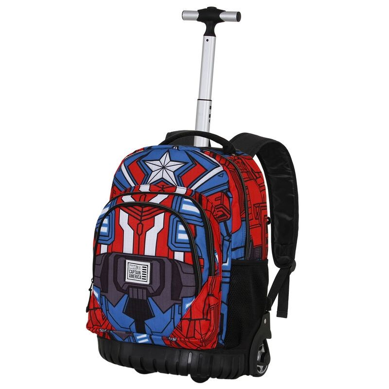 Carti si Birotica - Rechizite - Rucsacuri si genti scolare - Ghiozdan Troler Captain America Tekk Costume, 47 x 32 x 27 cm Multicolor 47 x 32 x 27 cm - Infinity.ro