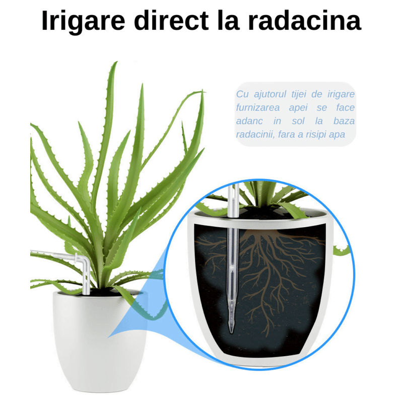 Casa si Gradina - Gradinarit si plante - Instalatii si accesorii pentru irigatii - Accesorii irigare - Kit de irigat la radacina plantelor, Florilor, WIFI, 20 Ghivece, 2 Pompe, Programator irigare, Aplicatie Smart Life - Infinity.ro