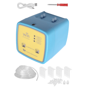 Kit de irigat la radacina plantelor, Florilor, WIFI, 20 Ghivece, 2 Pompe, Programator irigare, Aplicatie Smart Life