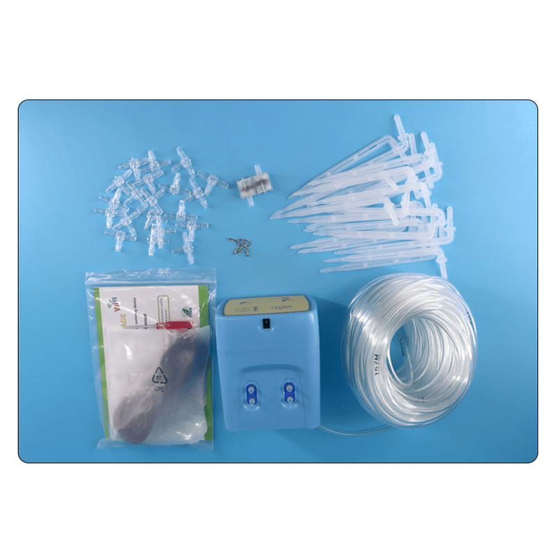 Casa si Gradina - Gradinarit si plante - Instalatii si accesorii pentru irigatii - Accesorii irigare - Kit de irigat la radacina plantelor, Florilor, WIFI, 20 Ghivece, 2 Pompe, Programator irigare, Aplicatie Smart Life - Infinity.ro