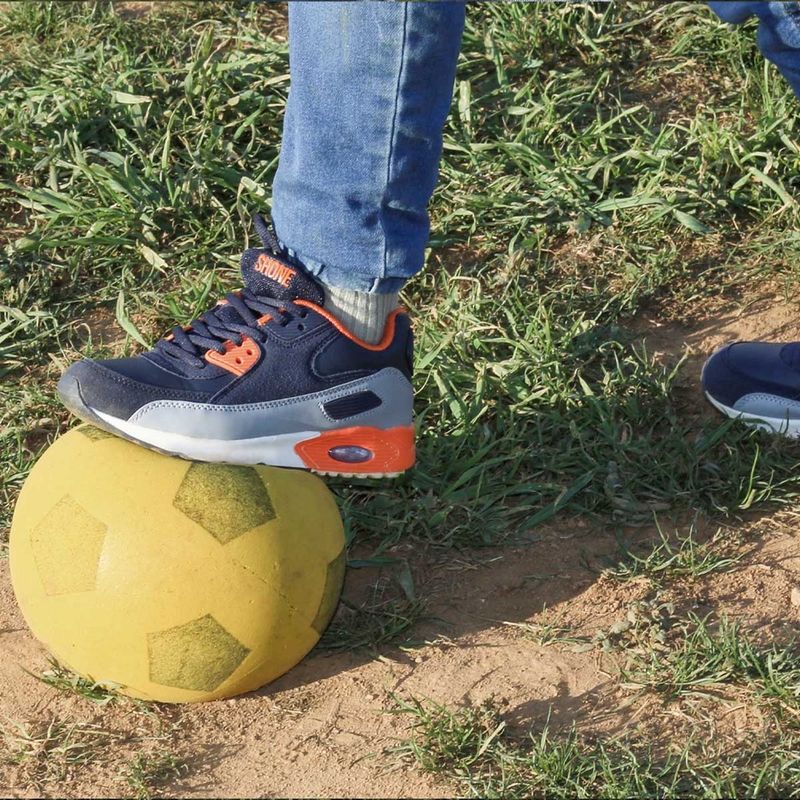 Fashion, accesorii si bijuterii - Copii - Incaltaminte copii - Sneakers si tenisi copii - Pantofi sport Shone 005-002, 35 EU, Albastru/Portocaliu - Infinity.ro