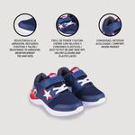 Fashion, accesorii si bijuterii - Copii - Incaltaminte copii - Pantofi copii - Pantofi sport cu luminite Capitan America,  model 2300004696, Marime 28 EU, Albastru - Infinity.ro