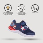 Fashion, accesorii si bijuterii - Copii - Incaltaminte copii - Pantofi copii - Pantofi sport cu luminite Capitan America,  model 2300004696, Marime 28 EU, Albastru - Infinity.ro