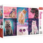 Jucarii, Copii si Bebe - Jucarii si jocuri - Jocuri si puzzle - Puzzle - Puzzle trefl 1000 super pisici neon - Infinity.ro