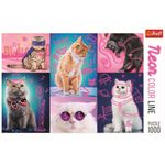 Jucarii, Copii si Bebe - Jucarii si jocuri - Jocuri si puzzle - Puzzle - Puzzle trefl 1000 super pisici neon - Infinity.ro