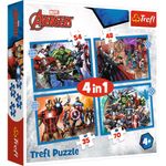 Jucarii, Copii si Bebe - Jucarii si jocuri - Jocuri si puzzle - Puzzle - Puzzle trefl 4in1 avengers - razbunatorii curajosi - Infinity.ro