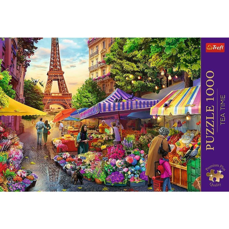 Jucarii, Copii si Bebe - Jucarii si jocuri - Jocuri si puzzle - Puzzle - Puzzle trefl 1000 premium plus tea time piata de flori - Infinity.ro