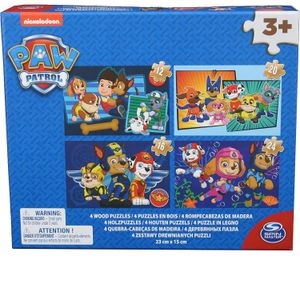 Patrula catelusilor puzzle 4in1 din lemn
