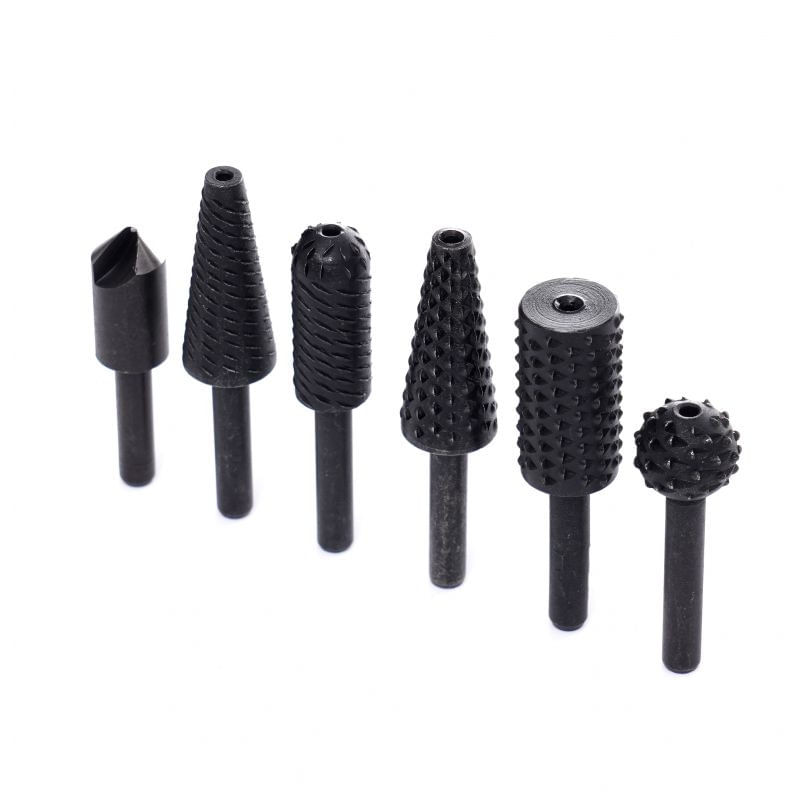 Casa si Gradina - Constructii - Scule electrice si accesorii - Seturi si accesorii pentru gaurit si insurubat - Set de freze 3 pentru metal si 3 pentru lemn N.11214 - Infinity.ro