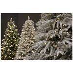 Casa si Gradina - Decoratiuni - Decoratiuni de sezon - Brad artificial Snowy River cu zapada si lumini, PE, 198 cm, 600 leduri - Infinity.ro