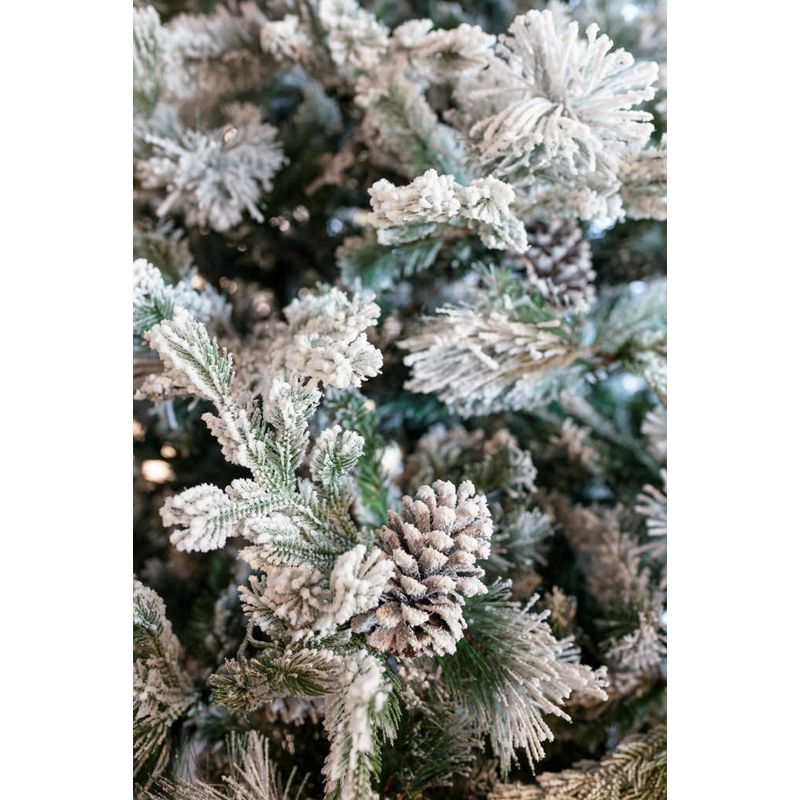 Casa si Gradina - Decoratiuni - Decoratiuni de sezon - Brad artificial Premium Alaska cu zapada si conuri de brad, 150 cm - Infinity.ro