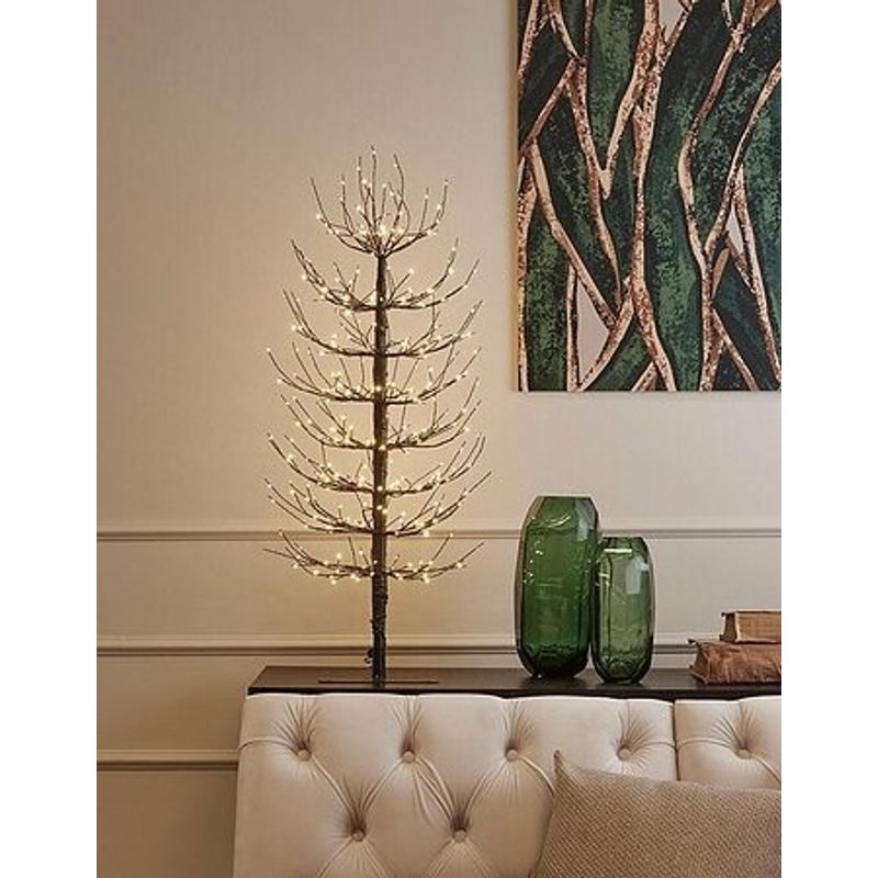 Casa si Gradina - Decoratiuni - Decoratiuni de sezon - Copac Faggio Base Black decorativ Craciun cu 320 led uri, 90 cm - Infinity.ro