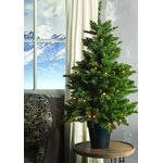 Casa si Gradina - Decoratiuni - Decoratiuni de sezon - Brad artificial decorativ cu lumini Pino Mix, ace 3D, 90 cm, 60 led-uri, verde - Infinity.ro