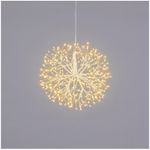 Casa si Gradina - Decoratiuni - Decoratiuni de sezon - Instalatie Craciun model sfera cu microleduri, 30 cm, alb - Infinity.ro