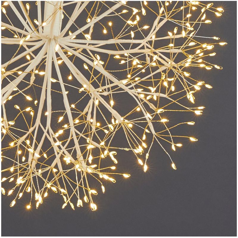 Casa si Gradina - Decoratiuni - Decoratiuni de sezon - Instalatie Craciun model sfera cu microleduri, 30 cm, alb - Infinity.ro