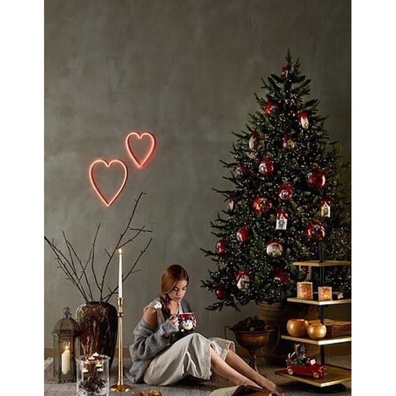 Casa si Gradina - Decoratiuni - Decoratiuni de sezon - Brad artificial Pino Luxury cu lumini, ace 3D, 210 cm, 4000 LED uri, PE, verde - Infinity.ro